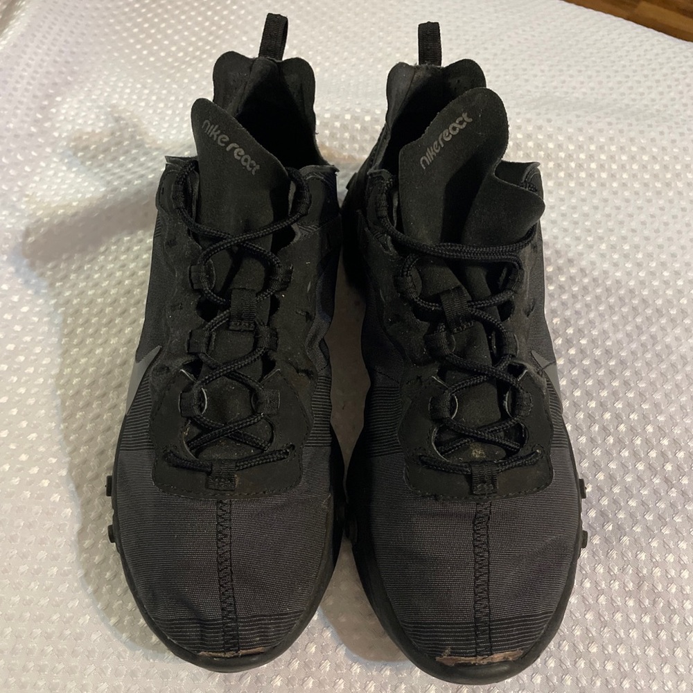 Nike React Element 55 Running Shoes Men’s Size 10 Black Dark Gray BQ6166-008